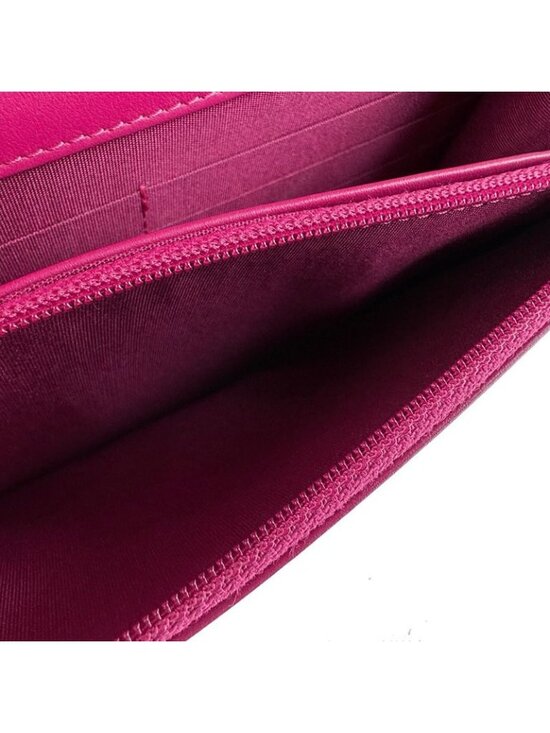 NEW Chanel Wallet on Chain Iridescent Mirror Goatskin Silver  Chanel Chain Wallet Velvet Pink